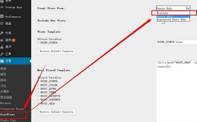 WordPress插件WP-PostViews的设置3