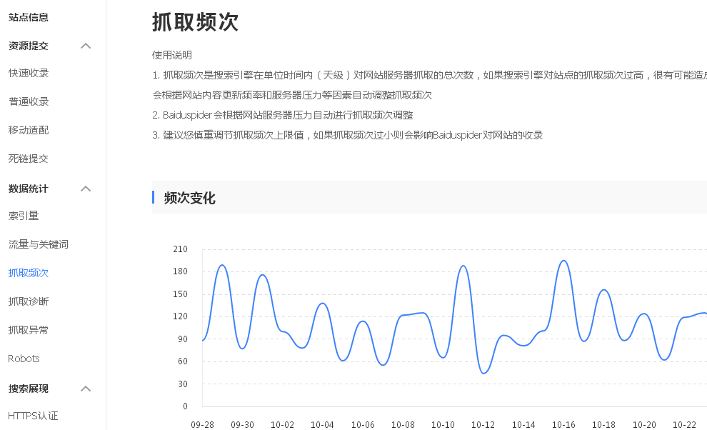 百度站长抓取频次工具