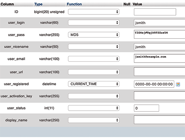 如何利用PHPMyAdmin为WordPress增加新管理员用户？3